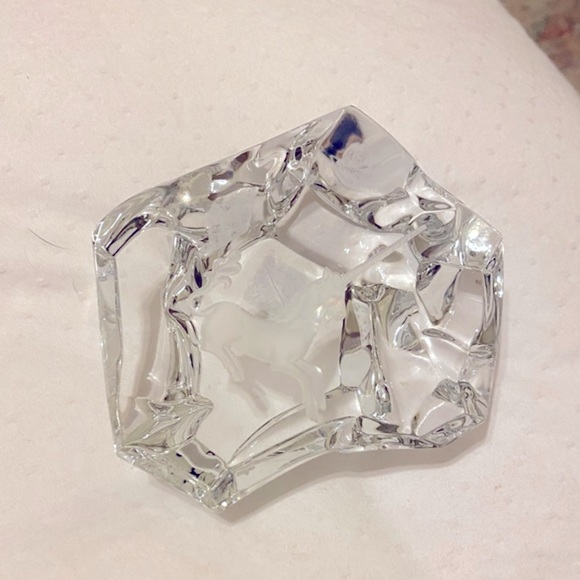 Val St Lambert UNICORN Unique Signed/numbered Iceberg Crystal etched paperweight - Picture 3 of 13